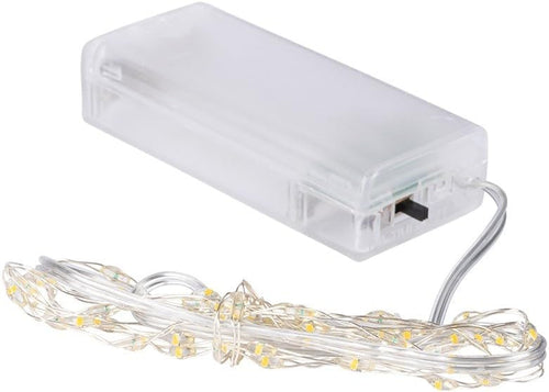 Ideen mit Herz LED-Draht-Lichterkette | 1,5 cm Lichtabstand | extra kleiner Lampenabstand | warmweiß | batteriebetrieben | inkl. Timer-Funktion (60 LEDs | 120 cm Kabellänge)