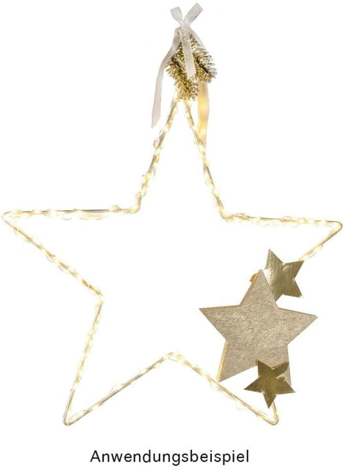 Ideen mit Herz LED-Draht-Lichterkette | 1,5 cm Lichtabstand | extra kleiner Lampenabstand | warmweiß | batteriebetrieben | inkl. Timer-Funktion (60 LEDs | 120 cm Kabellänge)