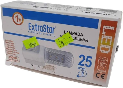 EXTRASTAR Retro Schalter LED Nachtlicht mit Stecker-and-Play für Kinderzimmer, Wohnzimmer, Flur, Bad, Küche, Treppe,Nachtlicht Heißes Weiß,2 Stück
