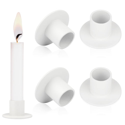 4Pcs Kerzenständer, Gold Kerzenhalter Stabkerzen,Metall Candles Holders