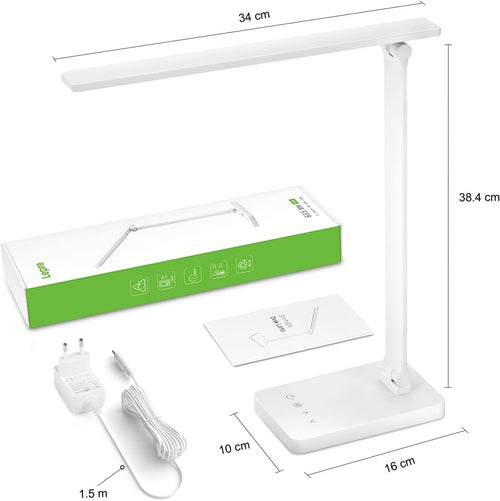 Lepro LED Schreibtischlampe 16W, 700LM, 3 Farbmodi & 5 Helligkeitsstufen
