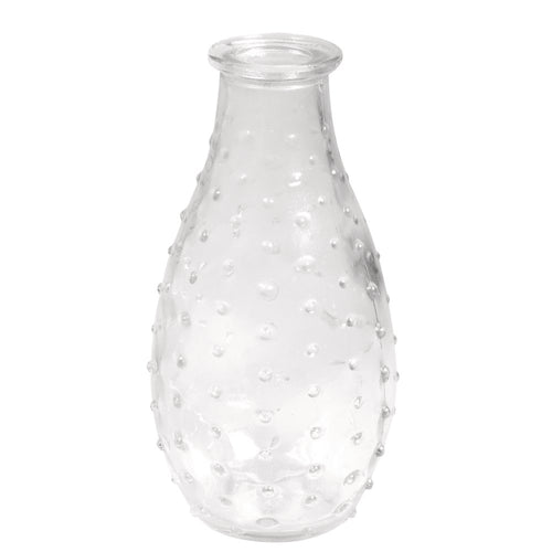 Rayher Glasvase, Höhe 14 cm, 7 cm ø, bauchig, mit Streifen, Blumenvase, Deko Vase, zum Verzieren, 56812000