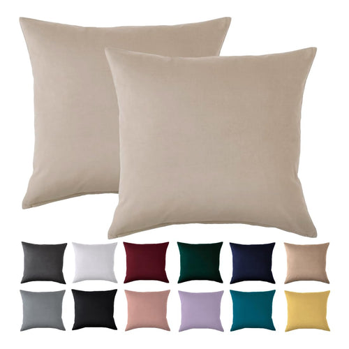 Beqnat Kissenbezug 40x40 2er Set, Anthrazit, 100% Mikrofaser