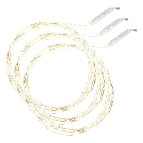 Ideen mit Herz LED-Draht-Lichterkette | 1,5 cm Lichtabstand | extra kleiner Lampenabstand | warmweiß | batteriebetrieben | inkl. Timer-Funktion (60 LEDs | 120 cm Kabellänge)