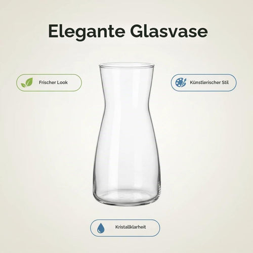 20CM Kleine Vasen Deko für Tischdeko, Mit Dichtstopfen für Küchencontainer, Modern Blumenvase Glas, Mini Vase Tulpen Setals Hochzeitsdekoration für Tische. (Clear, 19.8cm)