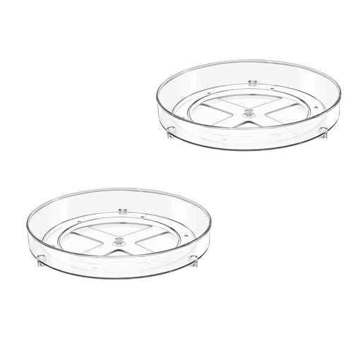 ERBO Drehteller Organizer, Küchen Kühlschrank Organizer, 360° Kühlschrank Drehplatte Gewürzhalter, Drehbarer Organizer für Küche Speisekammer Schrank Dresser (23cm Durchmesser)