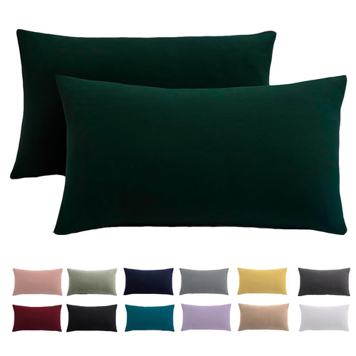 Beqnat Kissenbezug 40x40 2er Set, Anthrazit, 100% Mikrofaser