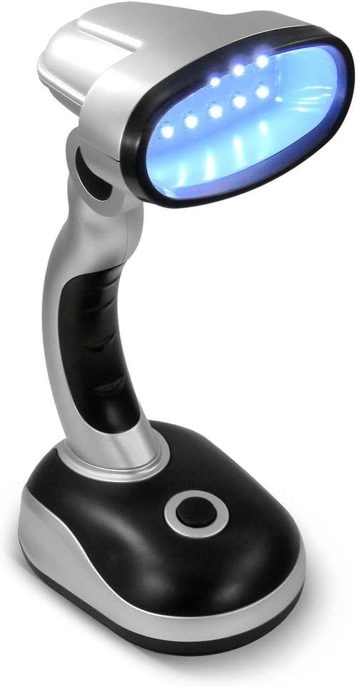 Eaxus® LED Schreibtischlampe ohne Kabel - Helle Tischleuchte, tageslicht Silber