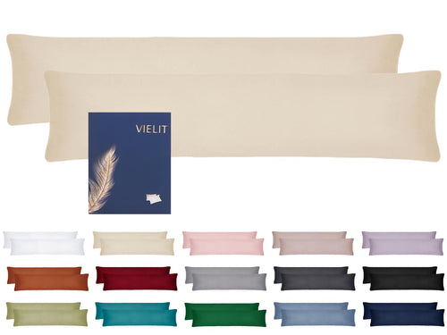 Vielit Kissenbezug 40 x 80 2pc Kopfkissenbezug Anthrazit Öko-Zertifikat