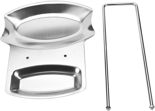 YIQI Küche Deckelhalter,Topfdeckelhalter,Löffelablage/Pfannenhalter Küche Halter Für Deckel Und Löffel Edelstahl Deckel Organizer Ständer 19 x 15.5 x 19 cm