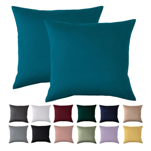 Beqnat Kissenbezug 40x40 2er Set, Anthrazit, 100% Mikrofaser
