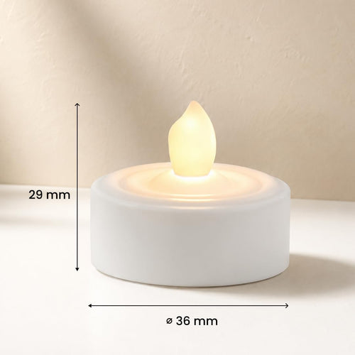 Star LED-Teelicht "T-Light", 2 Stück, flackernd inklusive Batterien, Timer Blisterpackung, 2,9 x 3,6 x 3,6 cm, weiß 068-05