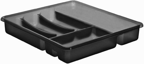 Rotho Basic Besteckkasten mit 6 Fächern, Kunststoff (PP) BPA-frei, anthrazit, (39,0 x 32,0 x 6,0 cm)