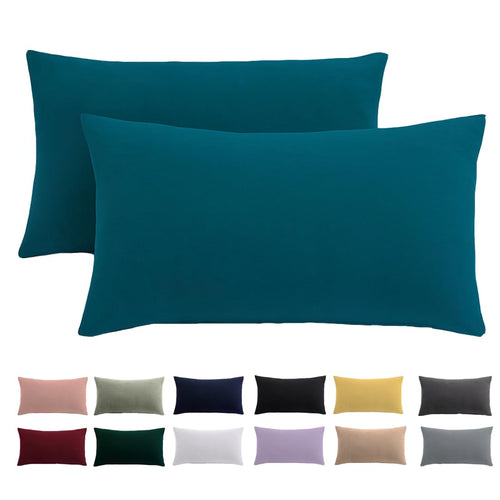 Beqnat Kissenbezug 40x40 2er Set, Anthrazit, 100% Mikrofaser