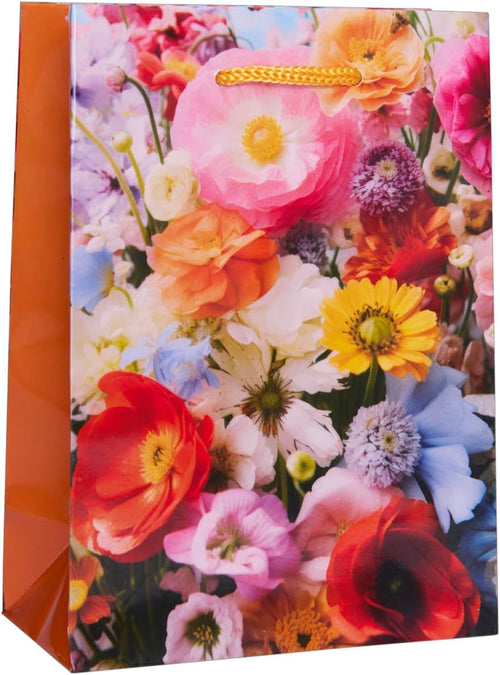 Idena Geschenktüten Classic Blumen, 10 Stück, 11,5 x 16 x 5,5 cm