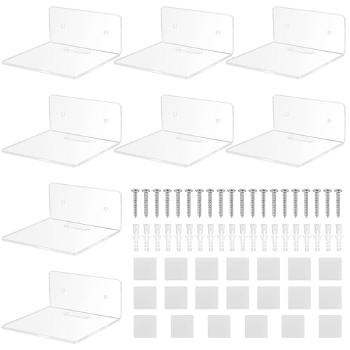5 Stk transparente Acryl Wandregale als Schweberegal für Deko