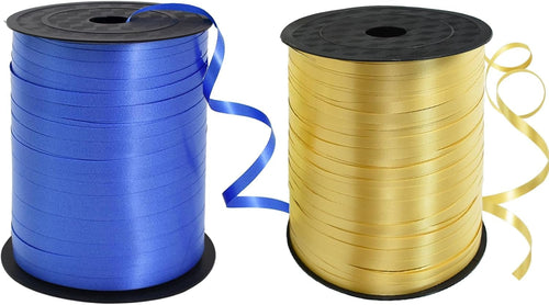 450 Meters Geschenkband Weiss - Gold 5mm Geschenkbänder luftballon schnur - luftballon band Luftballons Hochzeit Geschenkverpackung für Weihnachtsdeko, Ballonverschlüsse, Geschenkverpackung