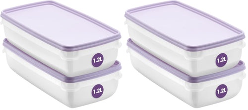 SmartStore flache Frischhaltedosen mit Deckel 2x 1,2L, 24x12x6,5cm