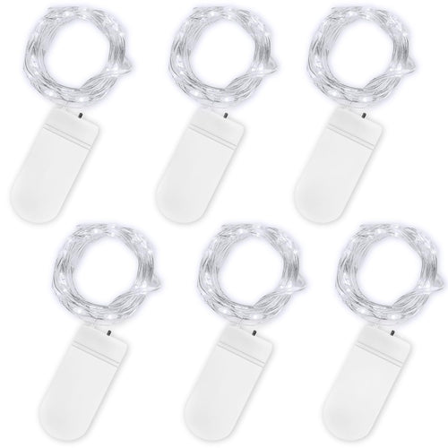 Jsdoin LED Mini Lichterkette mit Batterie, 6x20er Micro außen Lichterkette