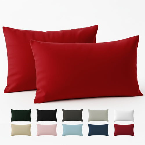 Kissenbezug 40x40 Baumwolle Renforcé (2er-Set) - Rosa - Dicht gewebt mit 57 Fäden/cm² - 40x40cm Kissenbezug - Oeko Tex Zertifiziert - Dreamzie