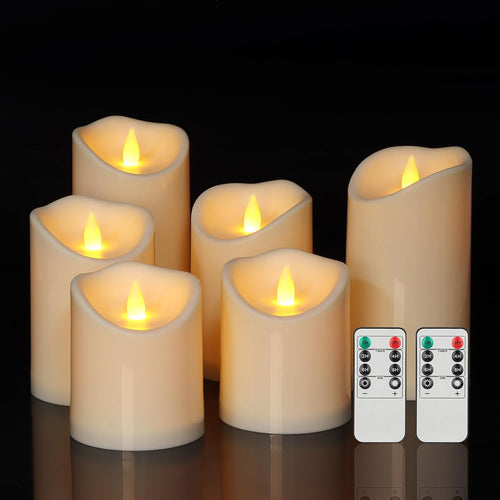 5 Stück Flammenlose Led Teelichter mit Timer Fernbedienung, Warm Weiße