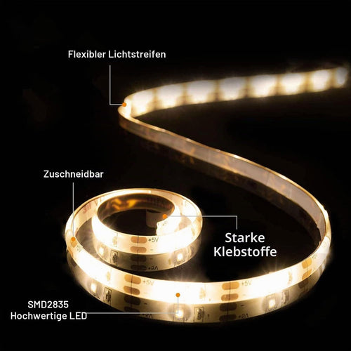 TV-LED-Lichtstreifen, RGB-LED-Leuchten für TV-LED-Hintergrundbeleuchtung mit App-Steuerung, Musik-Synchronisation, LED-Leuchten für Schlafzimmer, Party, TV, Spielzimmer für Weihnachten 3m