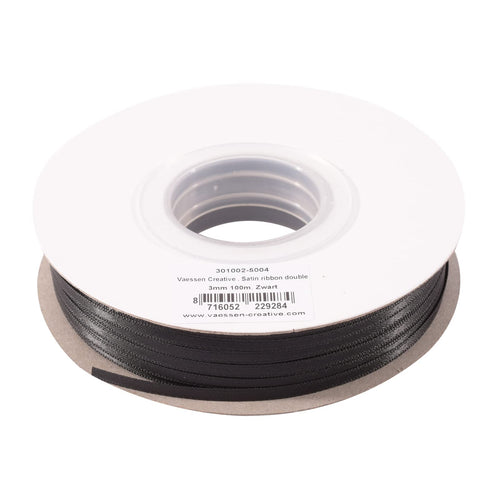 Vaessen Creative Satinband 3mmx10m Dunkel Grün, Schleifenband, Dekoband, Bänder zum Basteln, Stoffbänder für Hochzeit, Taufe Und Geburtstagsgeschenke