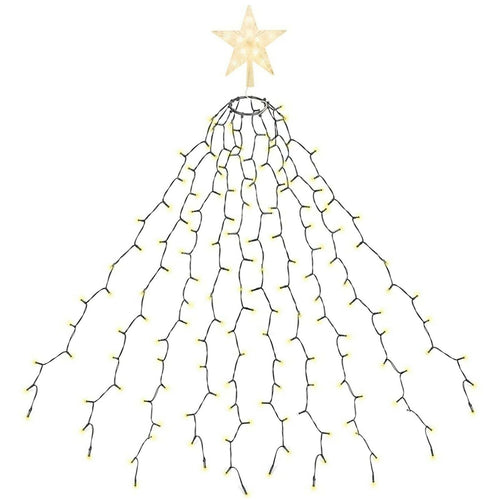 SALCAR Weihnachtsbaum Lichterkette 1,5m 200er LED mit 8 Girlanden, Warmweiß