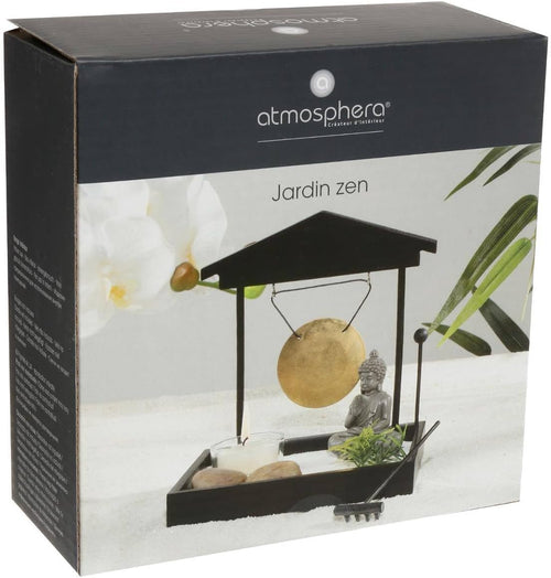 Devika Holz-Zen-Garten 15x12, schwarz