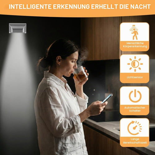 Keyhole Licht Lampe, IR Wireless Auto Sensor Bewegungsmelder Tür Schlüsselloch, 4 LED Birnen, Schlüsselloch-Lichtlampe, Tap Lights Nachtlicht-Wandlampe