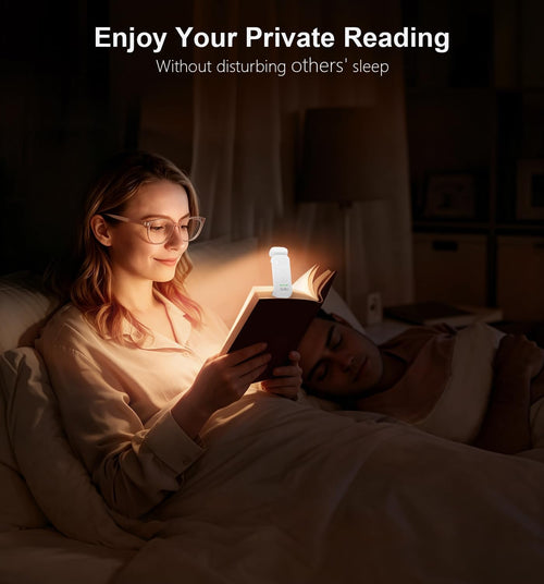 Gritin Leselampe Buch Klemme, Wiederaufladbare Buchlampe mit 7 LEDs -Weiß