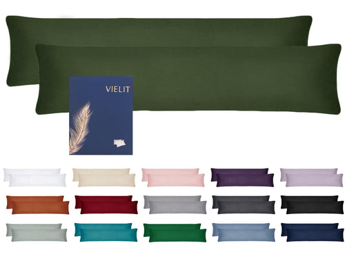 Vielit Kissenbezug 40 x 80 2pc Kopfkissenbezug Anthrazit Öko-Zertifikat