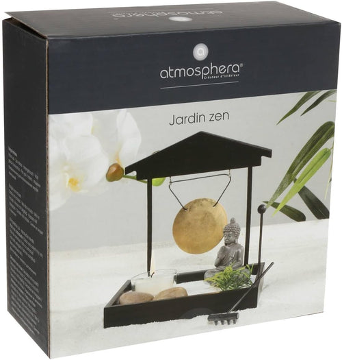 Devika Holz-Zen-Garten 15x12, schwarz