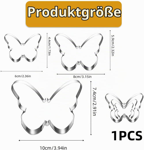 3 Stück Schmetterling Ausstecher Set,Ausstecher Schmetterling