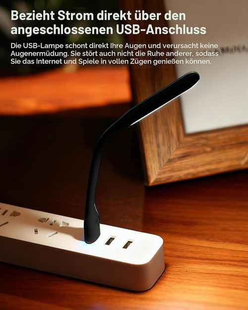 8 PCS USB Led Lampe, Mini USB-LED-Licht-Lampe, Flexible USB Laptop Licht für Notebook Computer Tastatur, Schwarz