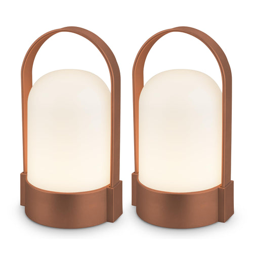 BRILONER - LED Tischlampe kabellos IP44 mit Touch, dimmbar in Stufen, USB-C, Akku tauschbar, Nachttischlampe, Leselampe, LED Lampe, Campinglampe, Tischleuchte, Akku Lampe, Outdoor, 9x8x15,5 cm, blau