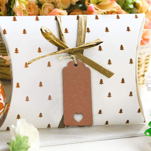 Geschenkanhänger Weihnachtsbaumanhänger Kraftpapier, Braun, 100 Stück