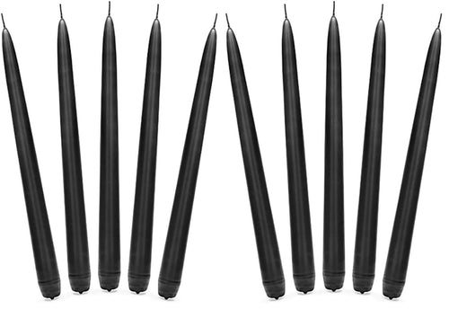 Spitzkerzen 24cm 10Stk. | Schwarz