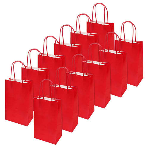 Flintronic Papiertüten aus Kraftpapier, 10 Stück mit Henkel, Geschenkverpackung, Tüten Eschenktüten, Gastgeschenke Tüten, Mitgebseltüten, Geschenktüten Set - Mehrere Farben(15 * 8 * 21CM)