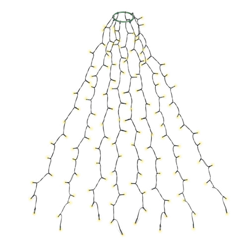 SALCAR Weihnachtsbaum Lichterkette 1,5m 200er LED mit 8 Girlanden, Warmweiß