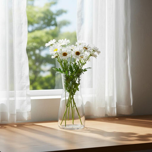 20CM Kleine Vasen Deko für Tischdeko, Mit Dichtstopfen für Küchencontainer, Modern Blumenvase Glas, Mini Vase Tulpen Setals Hochzeitsdekoration für Tische. (Clear, 19.8cm)