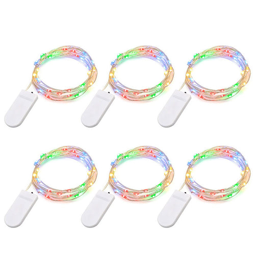BXROIU 6 x 20 LED Micro Lichterkette Batterie 2 m mit CR2032 Warmweiß