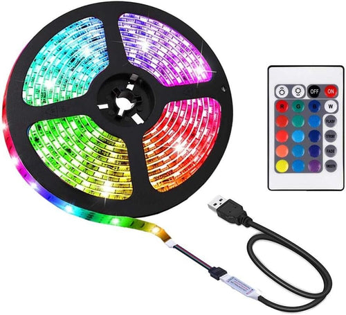 ACONDE 1M LED Streifen, USB LED Streifen Lichter mit 24 Tasten Fernbedienung, TV Hintergrundbeleuchtung