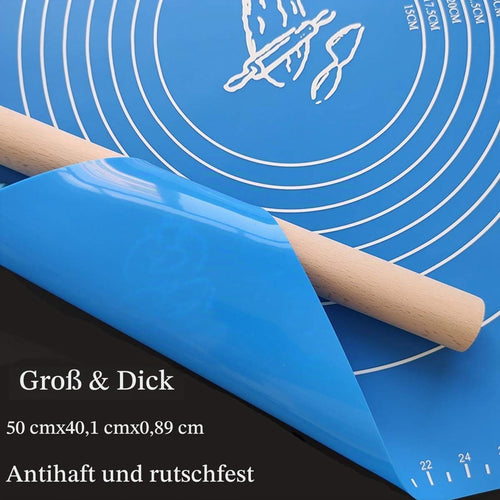 CHJIEJIE Antihaftbeschichtete und rutschfeste Silikon-Backmatte,50x40cm