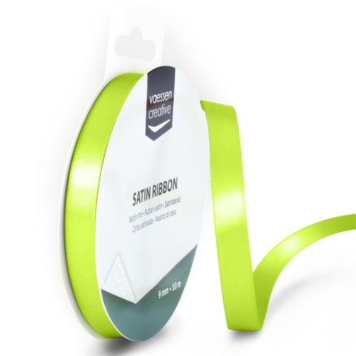 Vaessen Creative Satinband 3mmx10m Dunkel Grün, Schleifenband, Dekoband, Bänder zum Basteln, Stoffbänder für Hochzeit, Taufe Und Geburtstagsgeschenke