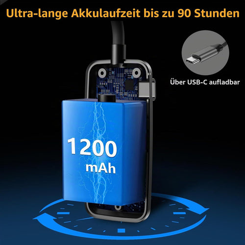 Gritin Leselampe Buch Klemme, USB Aufladbare Buchlampe mit 19 LEDs