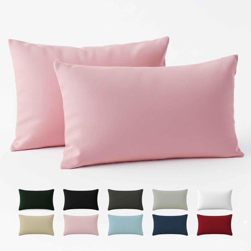 Kissenbezug 40x40 Baumwolle Renforcé (2er-Set) - Rosa - Dicht gewebt mit 57 Fäden/cm² - 40x40cm Kissenbezug - Oeko Tex Zertifiziert - Dreamzie