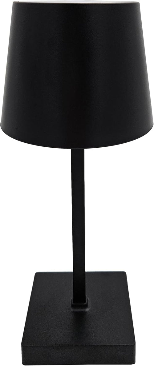 Meinposten Tischleuchte Touch dimmbar LED Lampe schwarz kabellos Höhe 26 cm