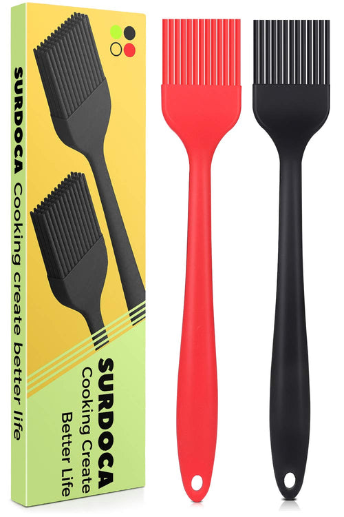 SURDOCA Backpinsel Silikonpinsel Küchenpinsel Kochpinsel - 1PC 8.2" BPA-freies 446℉ (230℃) Wärmebeständigkeit Silikon in Lebensmittelqualität Pinsel Küche, Garten Grills & Zubehör Grillbesteck Pinsel