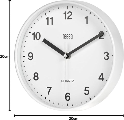 Teesa Wanduhr Analog Wand Universal 20 cm TSA0038 Weiß
